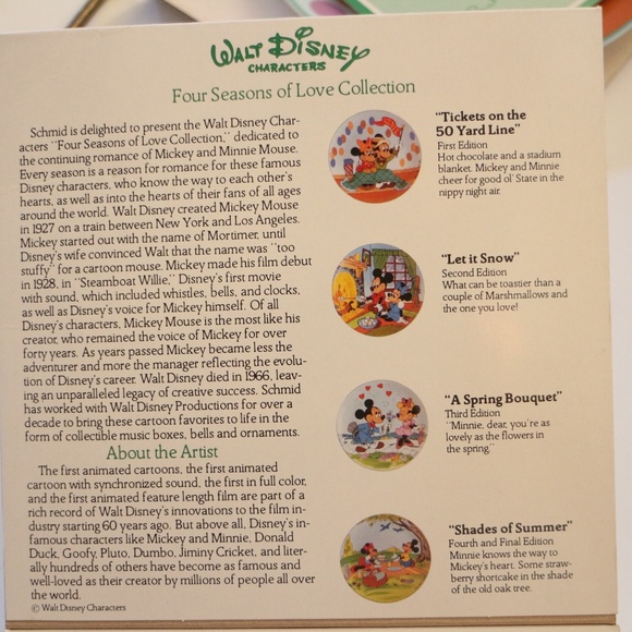 Four Seasons of Love -- Mickey & Minnie by SCHMID - Picture 6 of 7